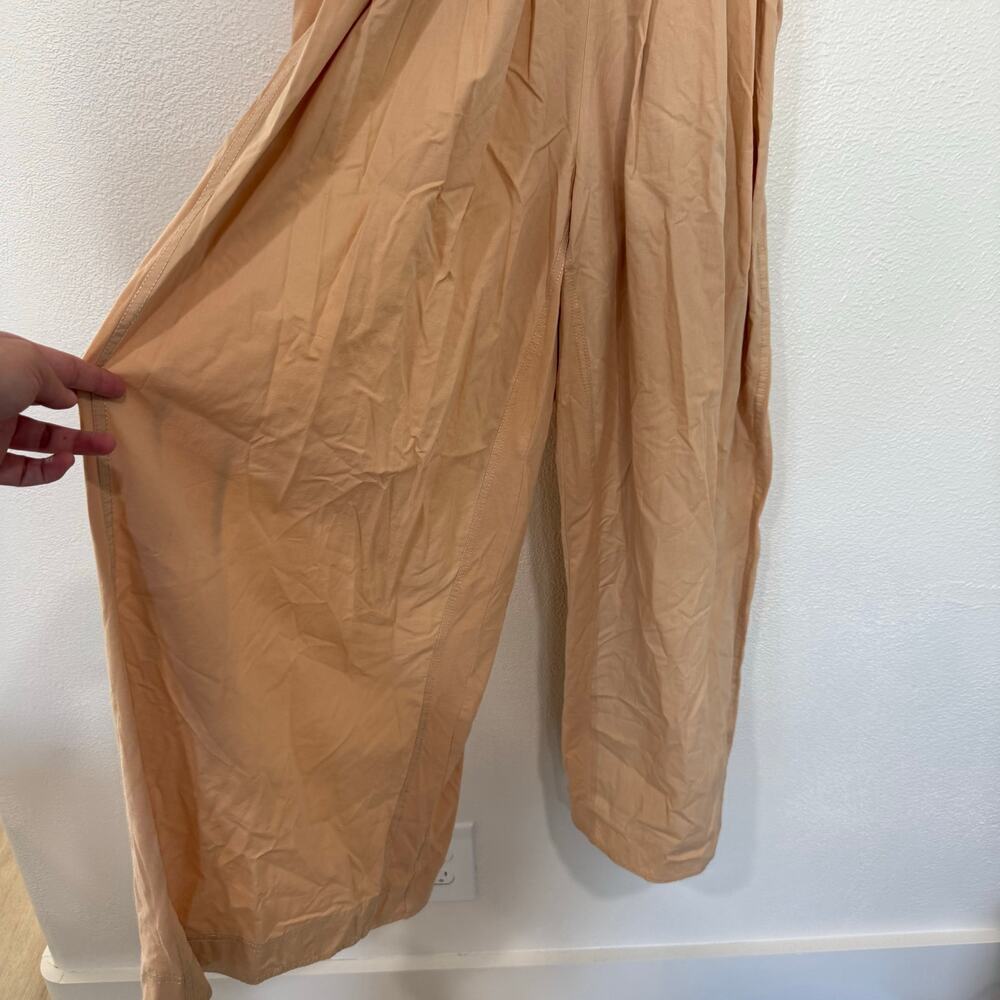 By Anthropologie High Tide Wide Leg One Piece Jumpsuit Peach Cream BOHO Size XXS - Picture 5 of 10